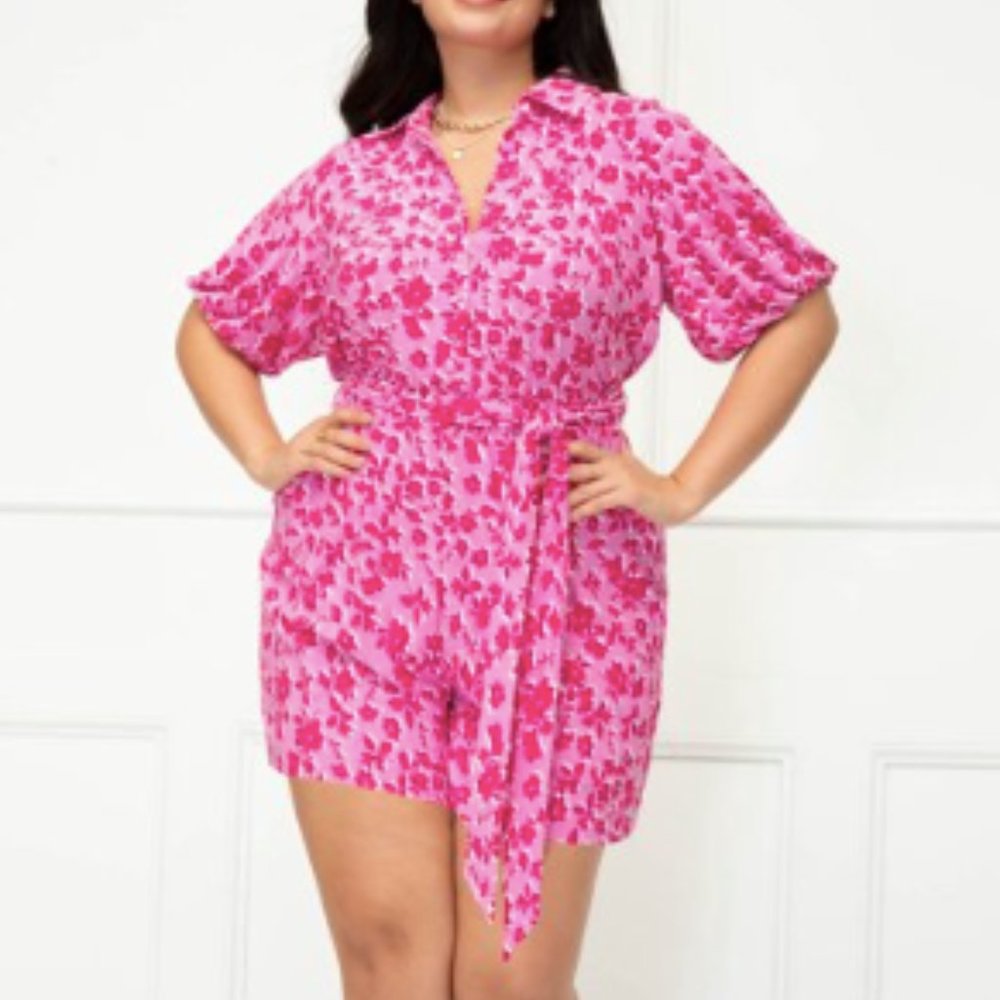 ELOQUII Elements Puff Sleeve Romper